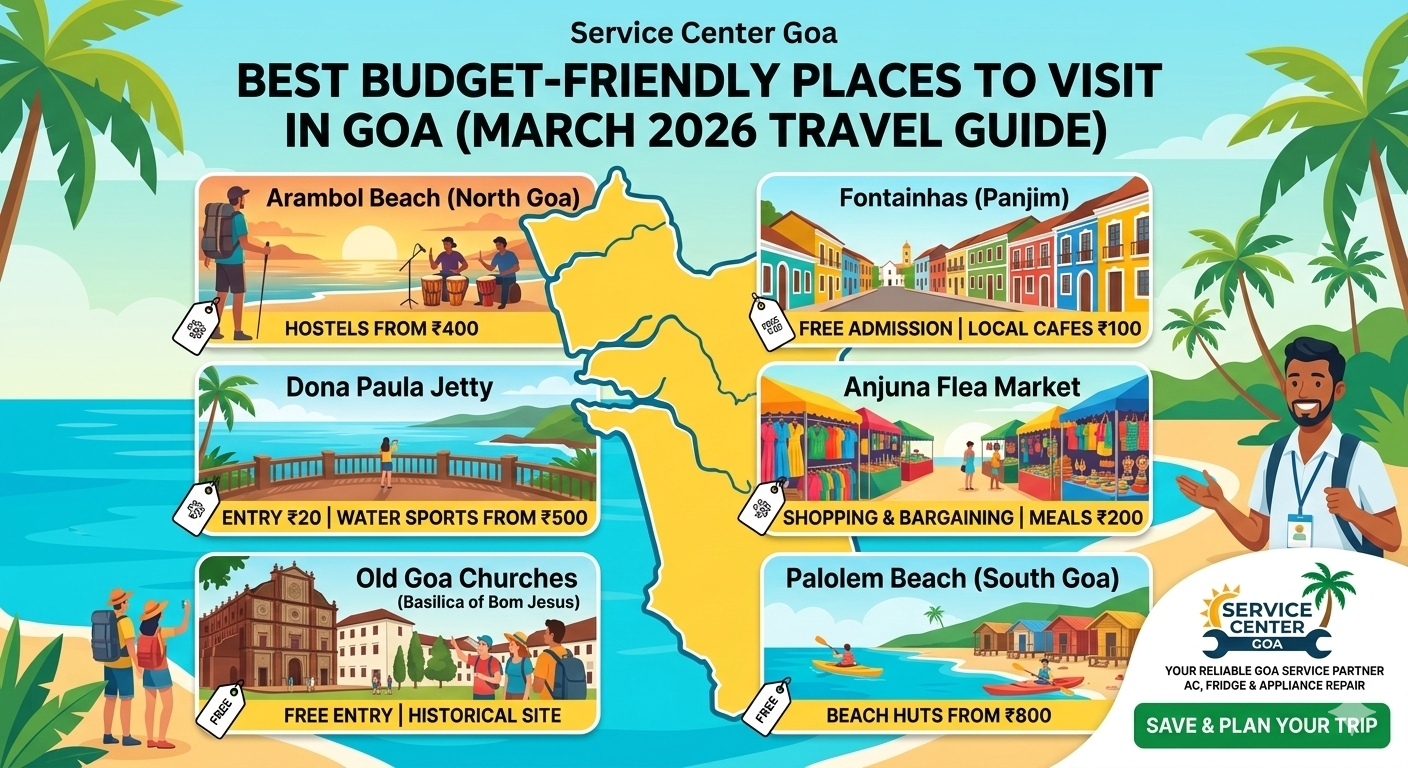 Budget places to visit in Goa