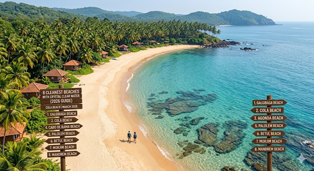 cleanest beaches in goa crystal clear water